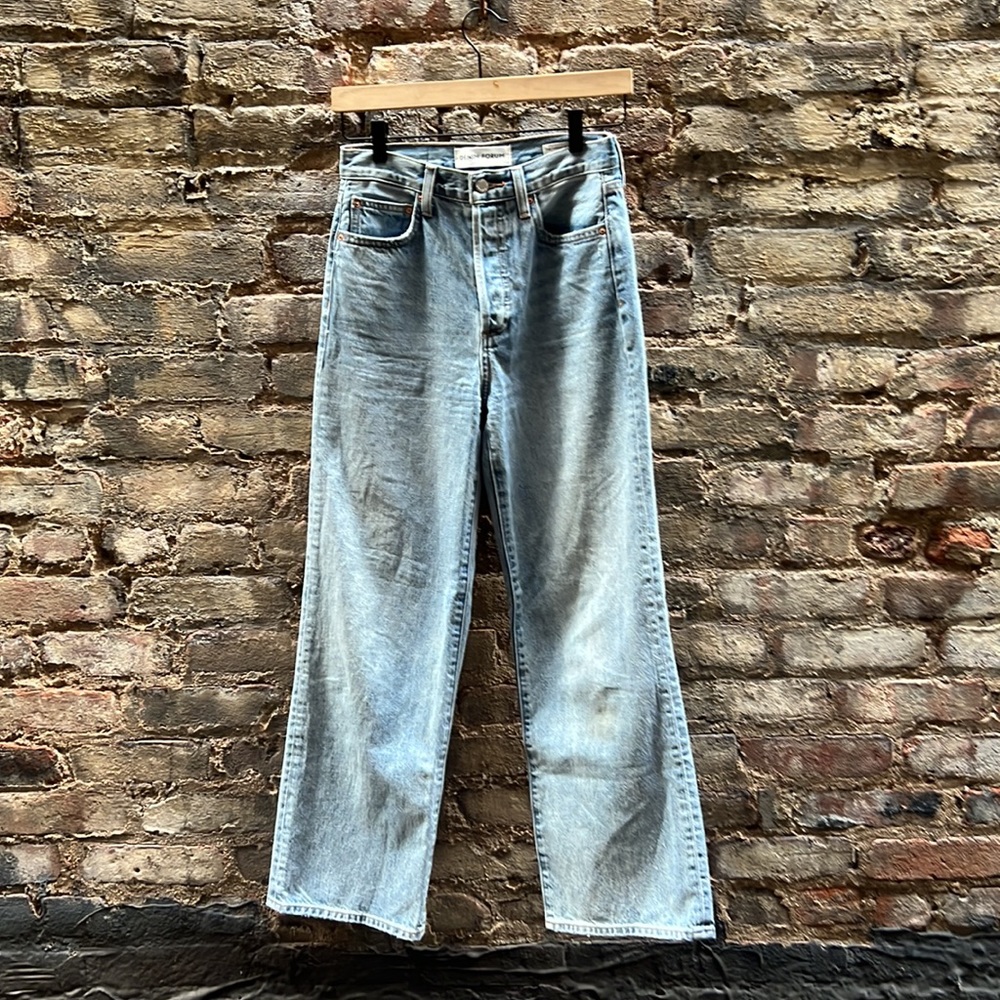 Aritzia Denim Forum Farrah High Rise Wide Leg 28L